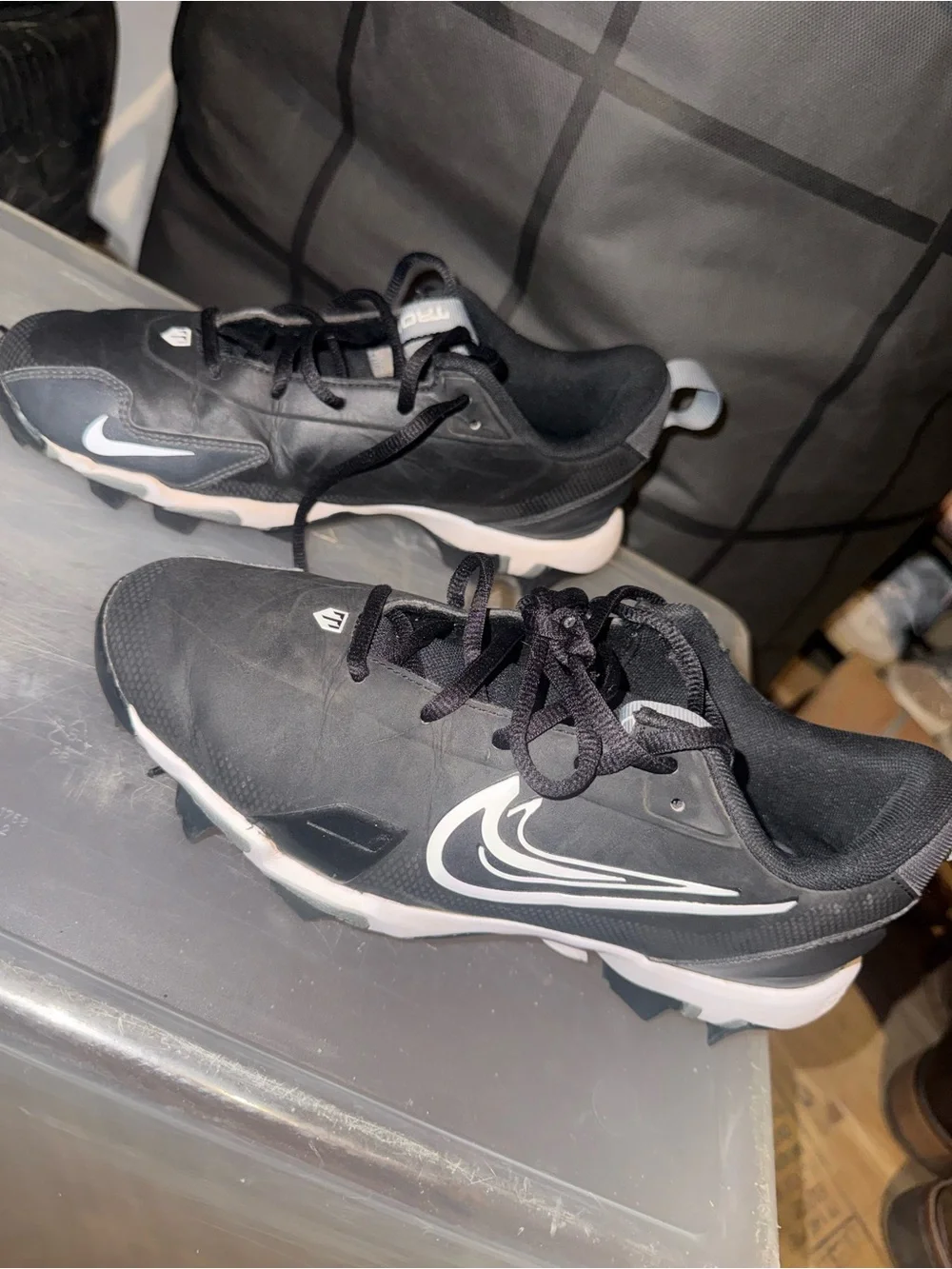 Nike Black and White Kids Cleats